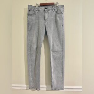 Express | Men's Athletic Slim Jeans | Hyper stretch | Light Gray | 33 x 32